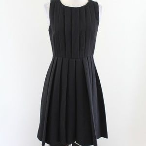 J. Crew Black Pleated Crepe Cocktail Dress
